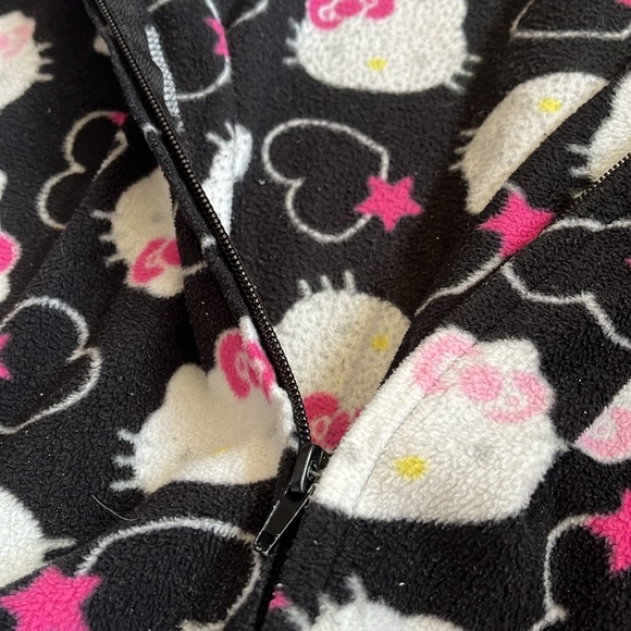 rare vintage sanrio hello kitty fleece onesie with paded feet - Picture 7 of 8